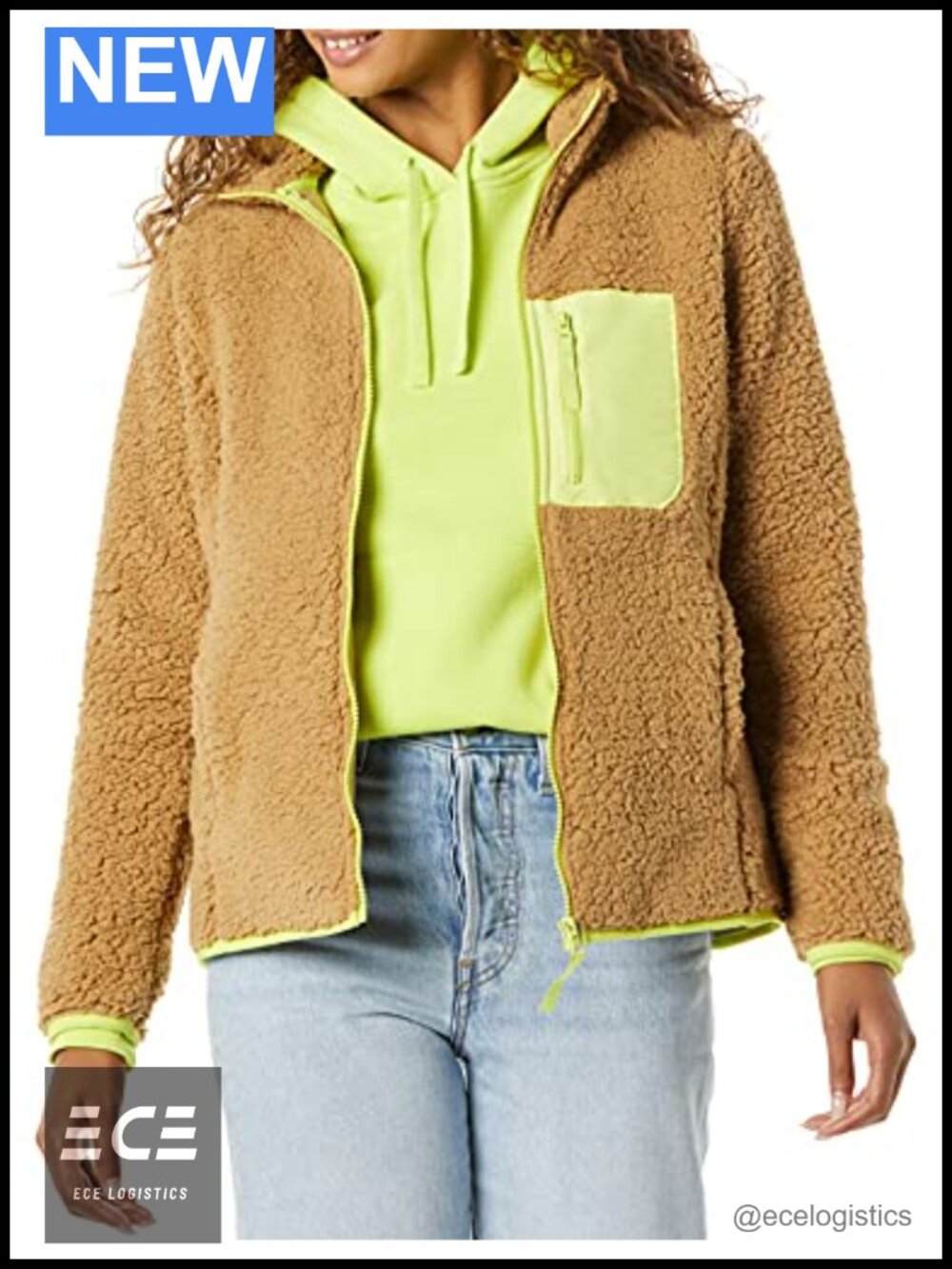 Sherpa Fleece Full-Zip Mock Neck Jacket Women's Regular Fit